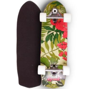 Imagem de Skate Simular Surf Profissional Swingboard Floral Longboard - Bel, Ama