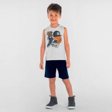 Imagem de Conjunto Infantil Menino Roupa Bermuda Short Camiseta Verão - Rovitex 