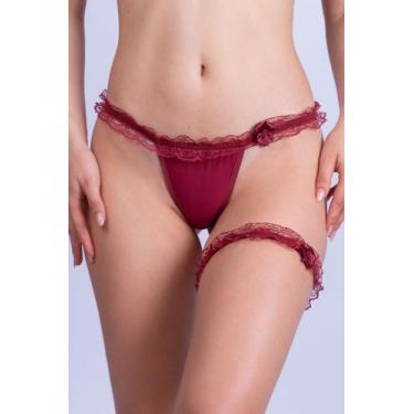 Imagem de Fio Dental Persex e Renda - Stella Bernardi, Vermelho sensuale, Único