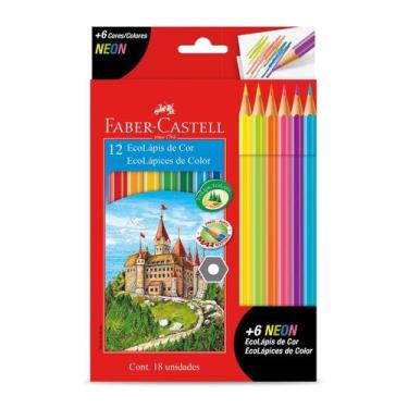 Imagem de Lápis De Cor Ecolápis 12 Cores + 6 Cores Neon Faber Castell