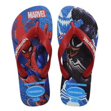 Imagem de Chinelo Infantil Havaianas Classico Dedo Kids Top Marvel, 33/34, Azul 