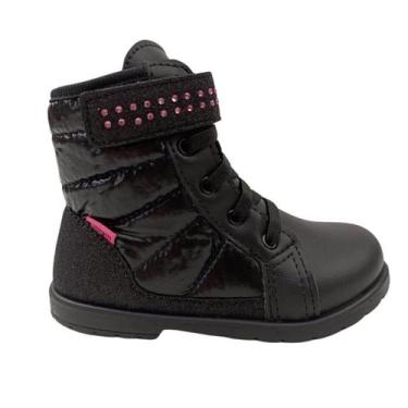 Imagem de Bota Coturno Infantil Menina Pampili 141.073 Rubi Matelassê Comfy, Pre