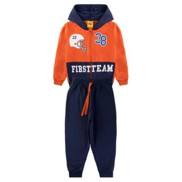 Imagem de Conjunto Moletom Infantil First Team - Benetex Kids, Laranja, 10