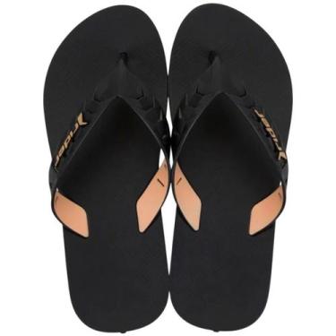 Imagem de Chinelo Masculino Moderno Casual Confortavel Street Rider, Preto, Bege