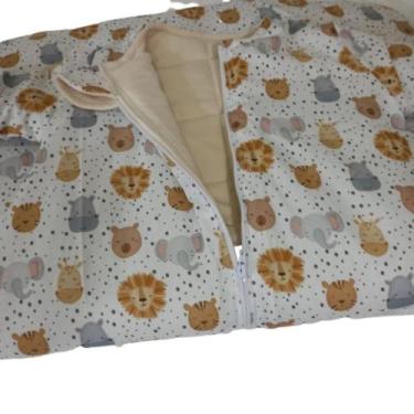 Imagem de Saco De Dormir Inverno Bebê Gg Dupla Face Manga Longa 3 Cama - Malubab