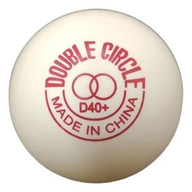 Imagem de Bola double circle tenis de mesa 40mm avulsa - DHS, Branco, UN