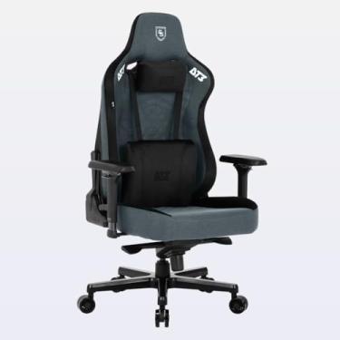 Imagem de Cadeira Gamer DT3 Rhino Fabric, ergonomica e confortável em Tecido DT3 TechSoft™, espuma injetada, estrutura reforçada em aço, braços 4D+, suporta até 200kg e altura máx. de 2,00m (Space Grey)