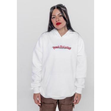 Imagem de agassalho feminino branco com rosa - punchmafia