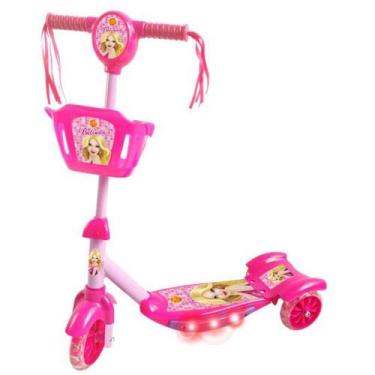 Imagem de Patinete Rosa com Luz,som e Cesta - DM TOYS