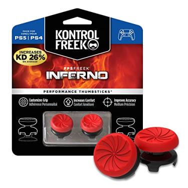 Imagem de KontrolFreek FPS Freek Inferno para controles Playstation 4 (PS4) e Playstation 5 (PS5) | Palitos de desempenho | 2 côncavos de cintura alta | Vermelho