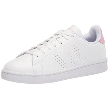 Imagem de adidas Tênis feminino Advantage, Branco/Rosa Aero, 7