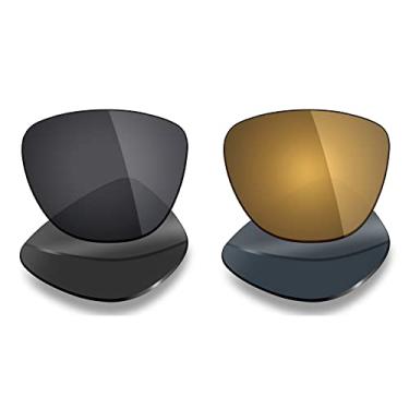 Imagem de 2 pares de lentes polarizadas de substituição da Mryok para óculos de sol Oakley Moonlighter – Opções