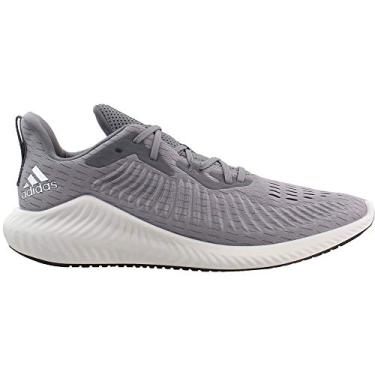 Imagem de adidas Masculino Tecido Alphabounce + U Sapatilhas Tênis De Corrida - Cinza, Branco - Tamanho M 4 Cinzento-Prateado Metálico