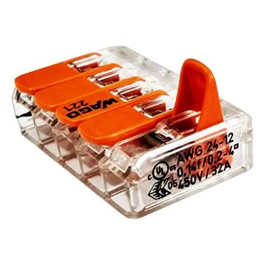 Imagem de Kit Com 40 Conector Wago Emenda 5 Fios Mod 221-415