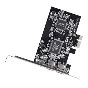 Imagem de Tangxi Placa de expansão PCI-E Firewire, PCI-E para placa de captura de vídeo 1394 PCI Express para controlador adaptador externo IEEE 1394, Plug and Play, cartão Firewire para