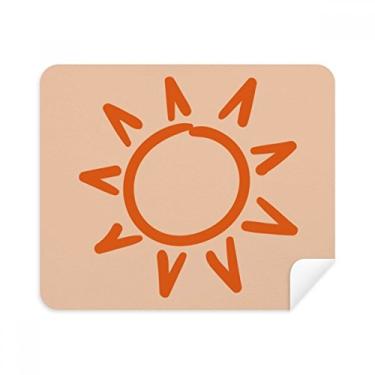 Imagem de Sunshine Sun Pintura à mão Pano de limpeza laranja Limpador de tela 2 peças Tecido de camurça