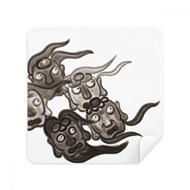 Imagem de Tecido de camurça estilo cinco Goblins para óculos de limpeza de tela estilo chinês embalagem com 2