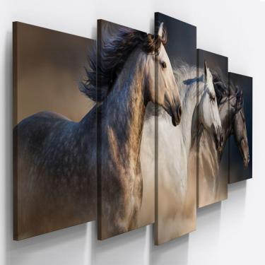 Imagem de Quadros Decorativos Cavalos Country Sala 