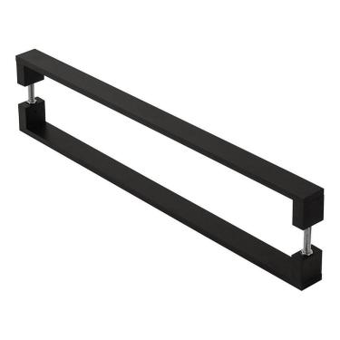 Imagem de Puxador De Porta Pivotante Alumínio Inoxidável Preto 70cm