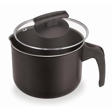 Imagem de Caneca Leiteira Antiaderente 14cm Com Tampa Vidro