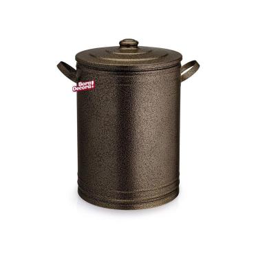 Imagem de Lixeira 30 Litros Ouro Velho Lata De Lixo Com Tampa E Alças