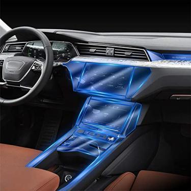 Imagem de TOYOREY Interior do carro console central placa de navegação gps transparente filme protetor tpu, para audi etron 55 quattro 2020 acessórios