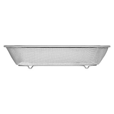 Imagem de Mimo Style Escorredor de Aço Inoxidável Multiuso Retangular 29 cm com Malha de Aço Côncava Perfeito para Coar, Peneirar, Filtrar e Drenar - Eficiente Resistente e Durável para sua Cozinha