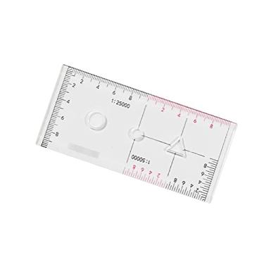 Imagem de KESOTO Régua de Geográficas Portátil Profissional Educacional Transparente com Latitude Navegação Escolar Exterior, estilo C