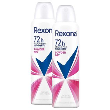 Imagem de Kit 2 Desodorantes Rexona Motionsense Antitranspirante Aerossol Powder Dry 150ml