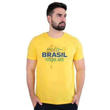 Imagem de Camisa Seleção Brasileira Estampada Amarela Copa Do Mundo 2022 - Giftw