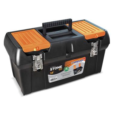 Imagem de Caixa de Ferramenta Stone Pro 19" Trava de Aço Organizadora Arqplast