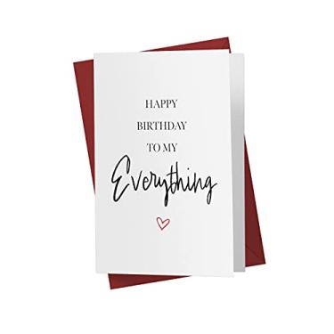 Imagem de Karto Cartão de aniversário doce para homens e mulheres, grande 13 x 21 cm, cartão de aniversário romântico para ele, ela, cartão de feliz aniversário para namorado, cartão de aniversário para marido,