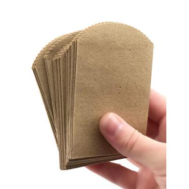 Imagem de 50 mini sacos de papel kraft - 10 x 6,3 cm sacos de lembrancinha de festa, suprimentos para artesanato DIY