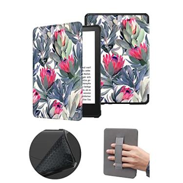 Imagem de Capa macia apenas para Kindle 11ª geração 2022, capa protetora com alça de mão e despertar/hibernar automático, capa à prova d'água não adequada para Kindle de 11ª geração Paperwhite