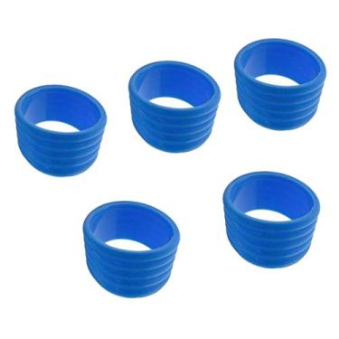 Imagem de F Fityle Pacote com 5 anéis de aderência de raquete de tênis para absorção de suor Badminton Grip Band - Azul