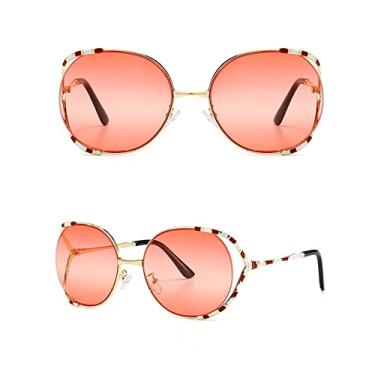 Imagem de Óculos de sol superdimensionados fashion feminino uv400 retro designer óculos de sol de armação grande para óculos femininos femininos, 6, tamanho único