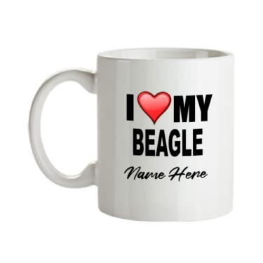 Imagem de Caneca Beagle personalizada, eu amo meu beagle, presente de beagle, presente para beagle, presentes de beagle personalizados, copo de beagle, xícara de café beagle, ideia de para amantes de beagle
