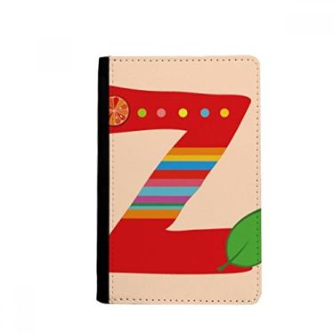 Imagem de Z Alfabeto Laranja Frutas Bonito Padrão Porta Passaporte Notecase Burse Carteira Capa Cartão Bolsa, Multicolor