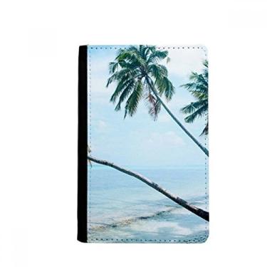 Imagem de Porta-passaporte Ocean Beach Green Tree Picture Notebook Burse Carteira Capa Cartão, Multicolor