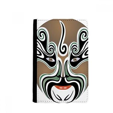 Imagem de Capa para passaporte Wangwujiang colorida cabeça de ópera de Peking Notecase Burse carteira porta-cartões, Multicolor