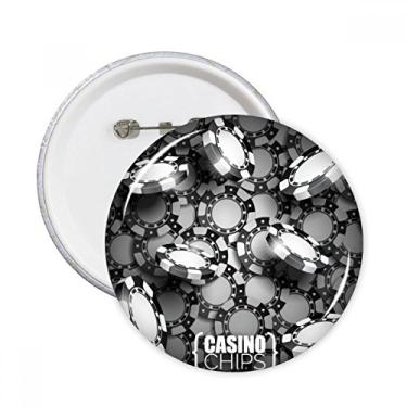 Imagem de Muitos fichas ilustração de cassino padrão pinos redondos crachá botão decoração acessório 5 peças