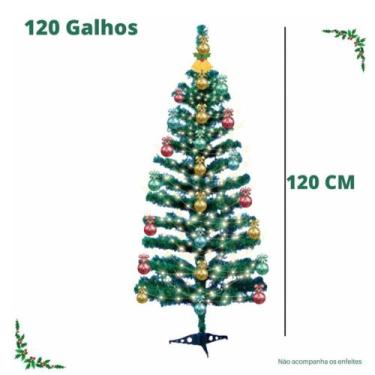 Imagem de Arvore De Natal Grande 1,20M Verde Com 120 Galhos - Natalkasa