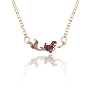 Imagem de CNBPIC Diy Sereia Pingente Colar Cauda de Peixe Pingente Animal Joias Para Presentes