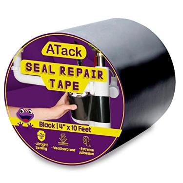 Imagem de Fita adesiva e vedação da Atack, Preto, 4 Inches x 10 Feet