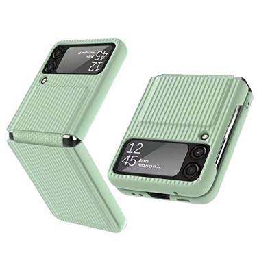 Imagem de Capa protetora de tela com design de maleta de silicone líquido para Samsung Galaxy Z Flip3 Flip 4 5G com dobradiça macia, verde, para Samsung Z Flip 4