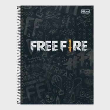 Caderno tilibra espiral 1/4 pequeno 80 folhas free fire em Promoção na  Americanas