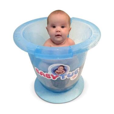 Imagem de Banheira Ofurô Tradicional 0-6Meses Azul Baby Tub - Babytub