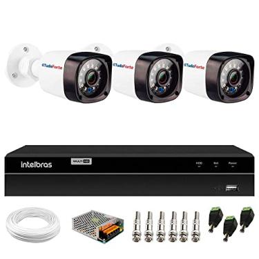 Imagem de Kit 03 Câmeras de Segurança Hd 720p Hb Tech + Dvr Intelbras Multi Hd + Acessórios