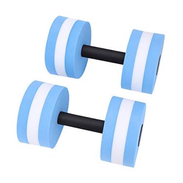 Imagem de Halteres para esportes aquáticos, 1 par de halteres para musculação, treino de fitness, yoga, halteres para hidroginástica, exercícios aeróbicos aquáticos, conjunto de halteres (azul)
