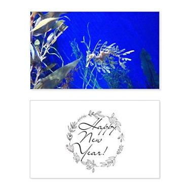 Imagem de Ocean Deep Water Blue Hippocampus Water New Year Festival Greeting Card Bless Message Gift